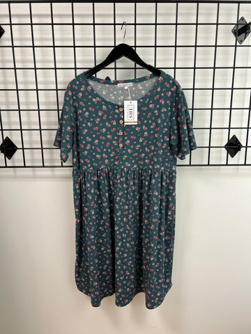 Size XLarge Blue Floral Dress