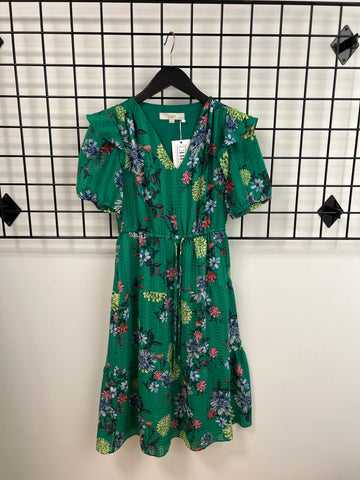 Size XSmall Petite Green Floral Dress