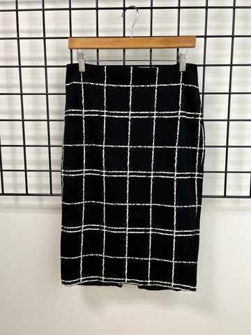Size 10 Black/White Pencil Skirt