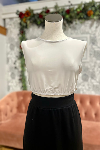 Layering Half Top - White