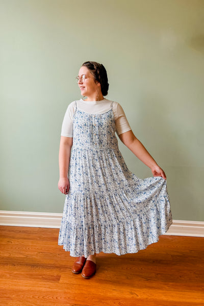 Blue Floral Cami Dress