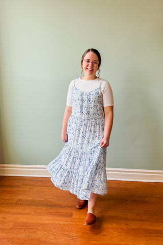 Blue Floral Cami Dress