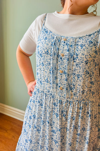 Blue Floral Cami Dress