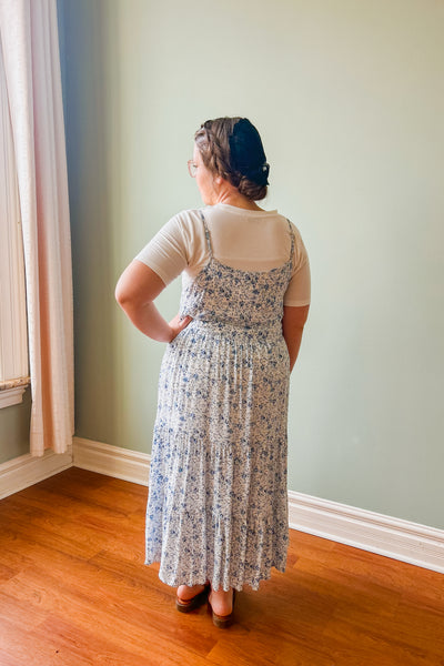 Blue Floral Cami Dress