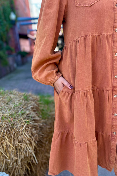 Betty Button Front Dress