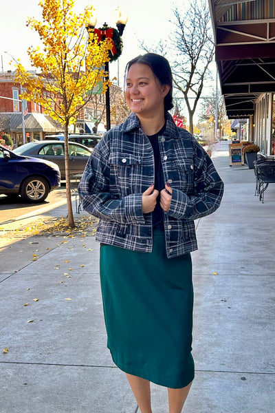 Plaid Denim Jacket