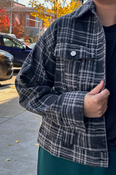 Plaid Denim Jacket