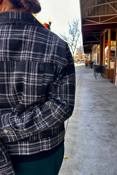 Plaid Denim Jacket