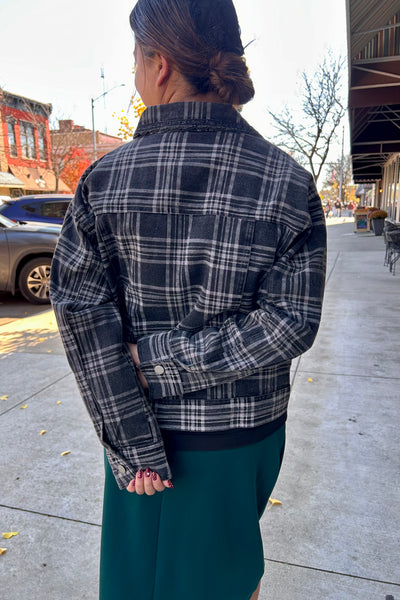 Plaid Denim Jacket