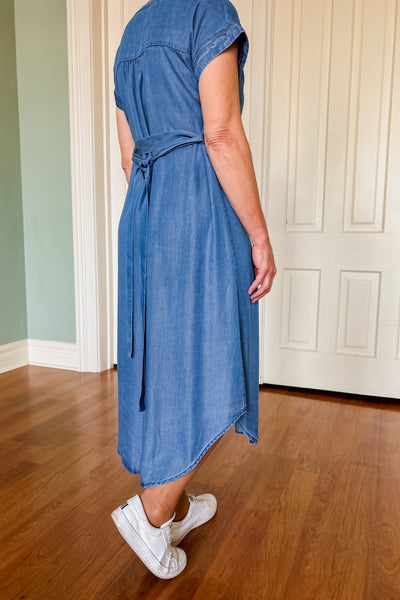 Chambray Button Dress