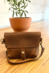 Universal Leather Crossbody - Brown