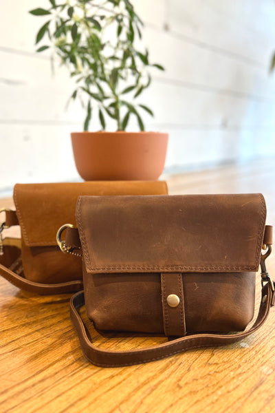 Universal Leather Crossbody - Brown