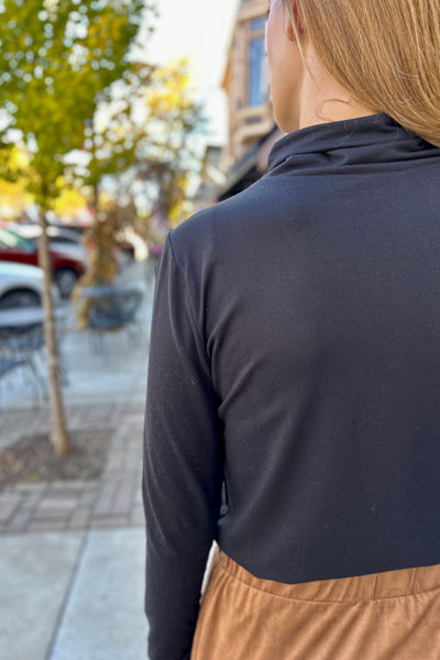 Turtle Neck Top - Black
