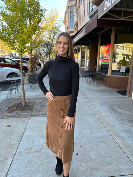 Turtle Neck Top - Black