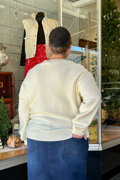 Ella Button Cardigan - Cream