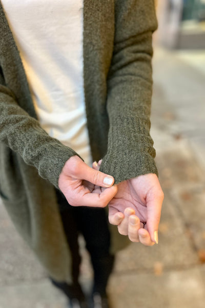 Mandy Cardigan - Dark Olive