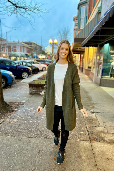 Mandy Cardigan - Dark Olive