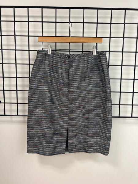 Size 8 Grey/Multicolor Pencil Skirt