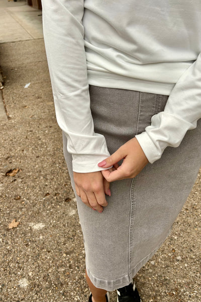 Mindi Long Sleeve Top - Off White