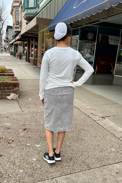 Mindi Long Sleeve Top - Off White