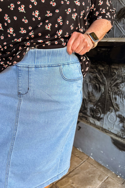 Amanda Denim Skirt - Light Wash