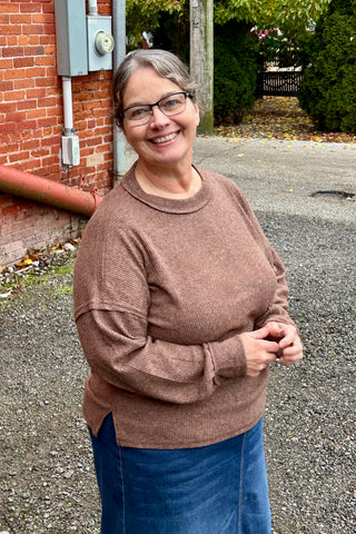 Cassey Cozy Top - Brown - Restock coming SOON