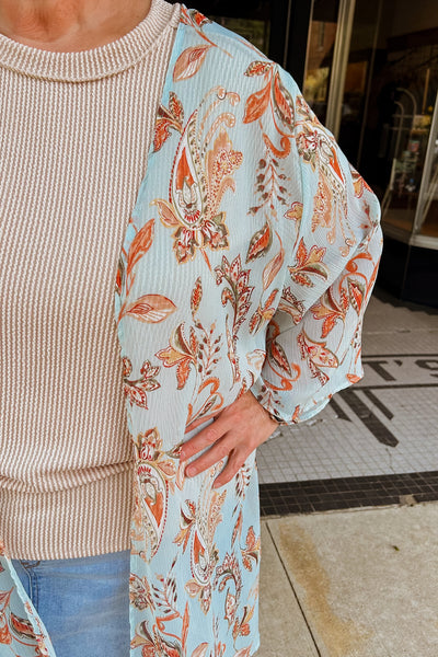 Paisley Chiffon Kimono