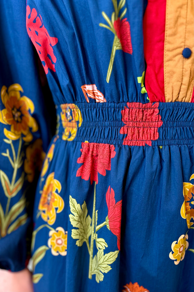 blue dress with red flowers Midnight Flowers Dress – I M SHE, LLC