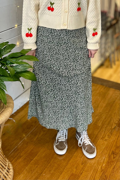 Belinda Print Midi Skirt - Forest