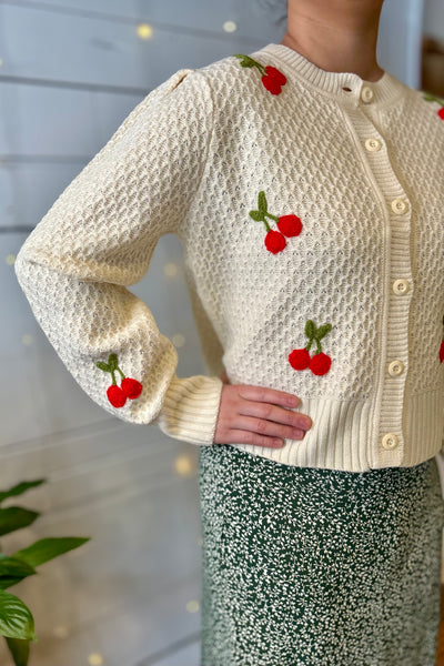 Cherry Crochet Cardigan