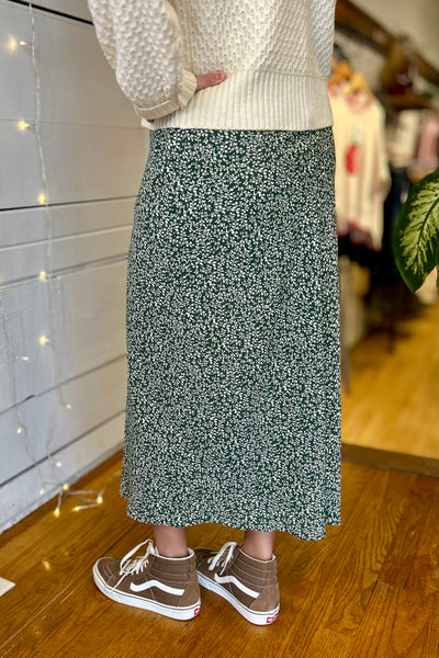 Belinda Print Midi Skirt - Forest