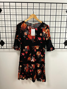 Size Small Black Floral Dress