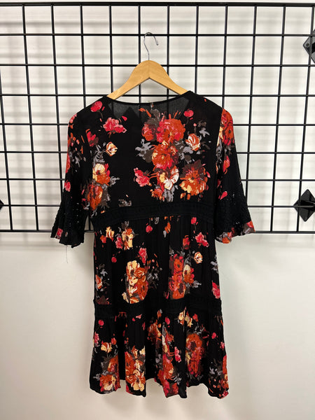 Size Small Black Floral Dress