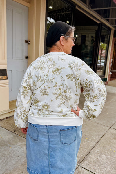 Floral Print French Terry Top