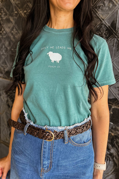 He Leads Me Graphic Tee