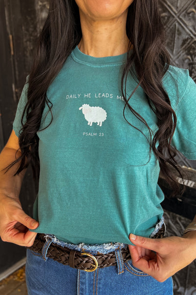 He Leads Me Graphic Tee