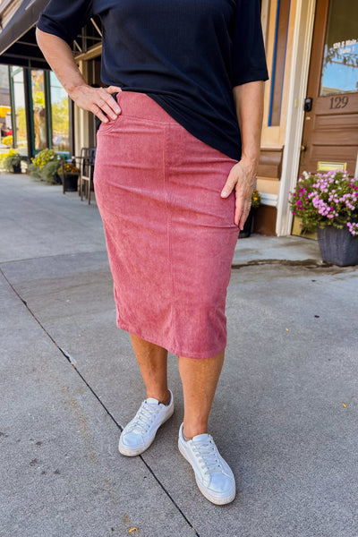 Amiee Corduroy Midi Skirt