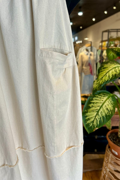 Harper Overall Midi Dress - Oatmeal