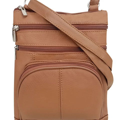 Leather Crossbody - Light Brown