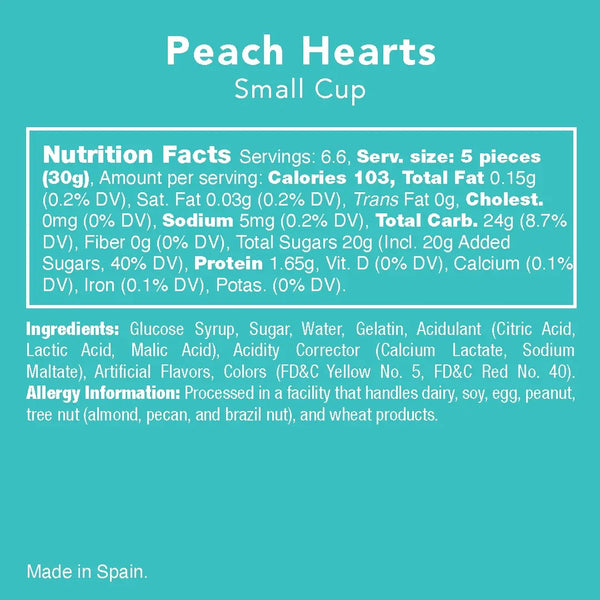 Candy Club Peach Heart Gummies