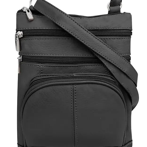 Leather Crossbody - Black