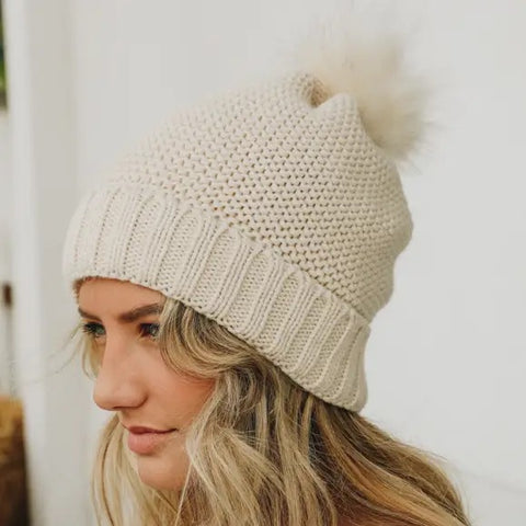 Knit Beanie - Oatmeal