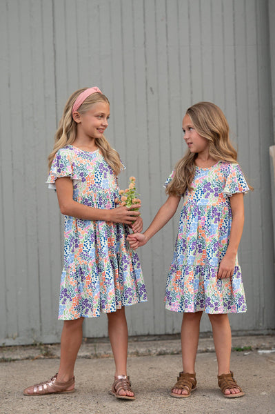 Emmy Girls Twirl Dress - Garden Floral