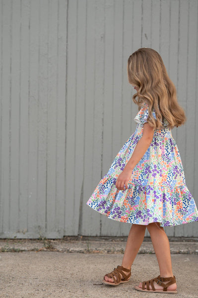 Emmy Girls Twirl Dress - Garden Floral