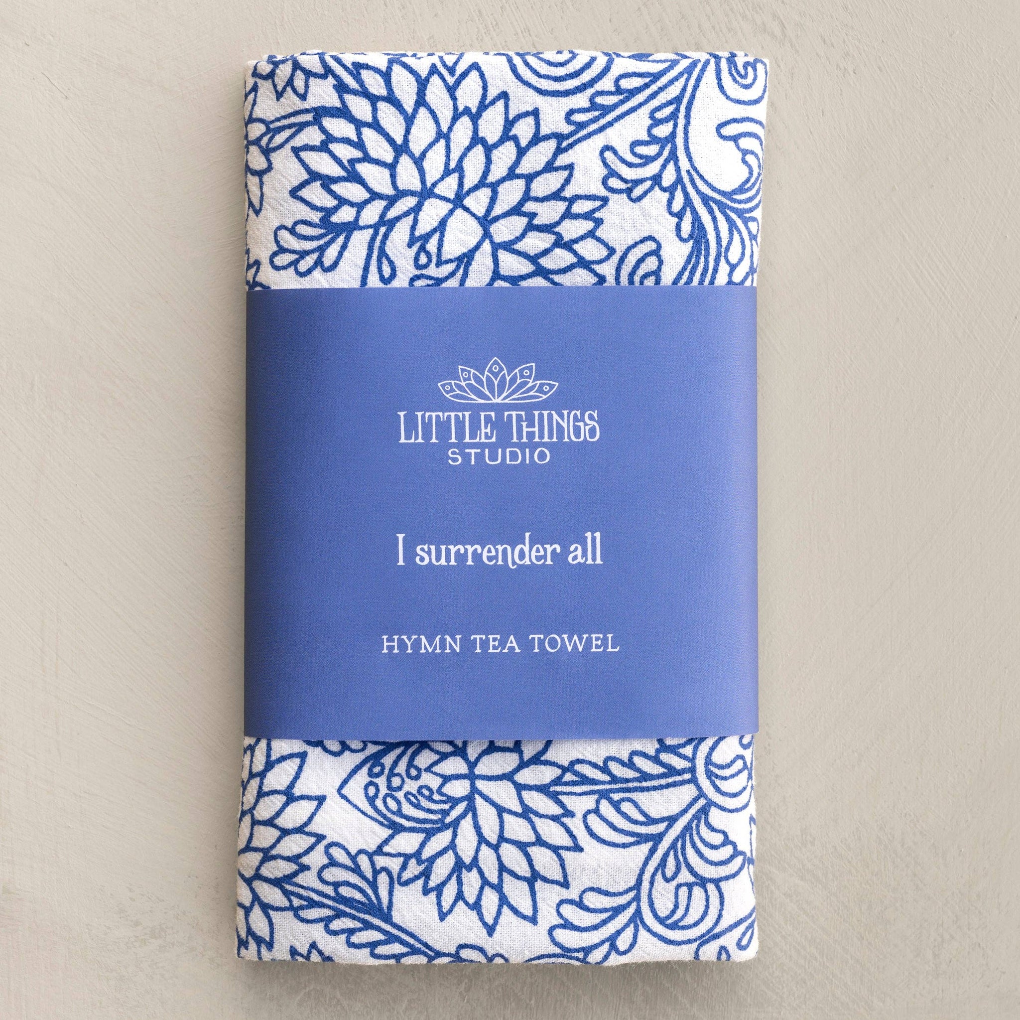 I Surrender All Hymn Tea Towel