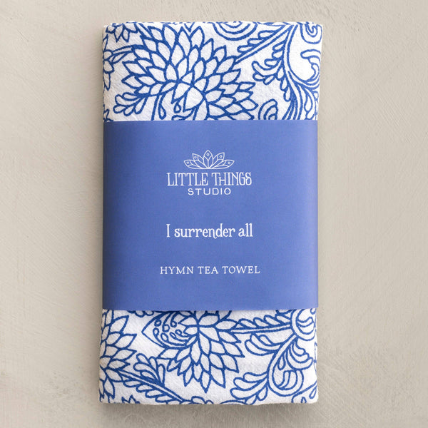 I Surrender All Hymn Tea Towel
