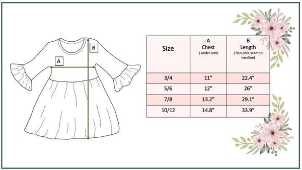 Claire Girls Twirl Dress - Rust