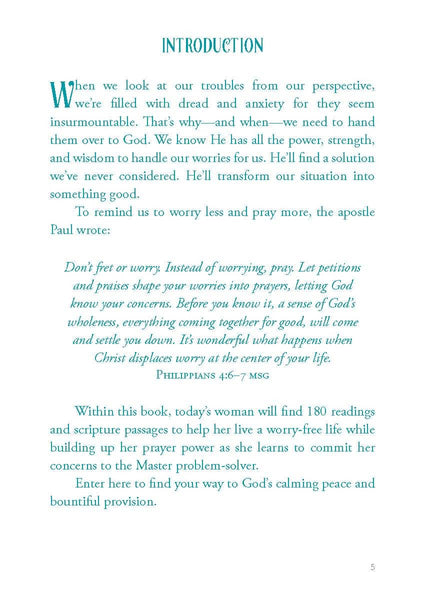 Worry Less Pray More
