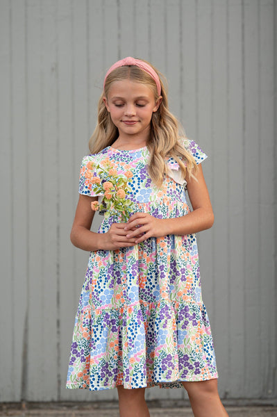 Emmy Girls Twirl Dress - Garden Floral