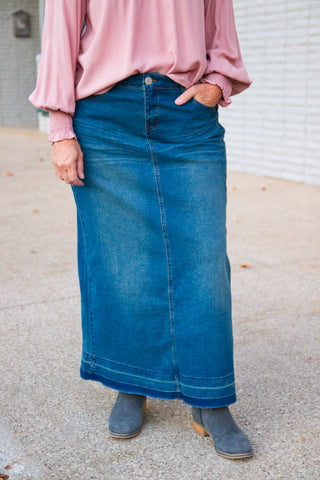 Avery Denim Skirt -  Vintage Wash